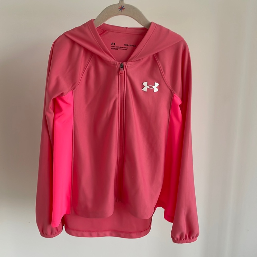 Pink Under Armour Windbreaker, 7-9
